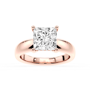 Gloria Princess Lab Grown Diamond Hidden Halo Engagement Ring
