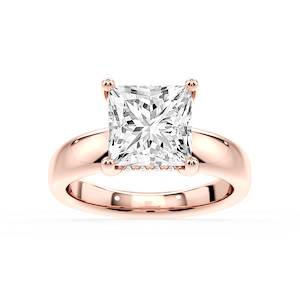 Gloria Princess Lab Grown Diamond Hidden Halo Engagement Ring