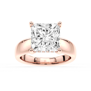 Gloria Princess Lab Grown Diamond Hidden Halo Engagement Ring