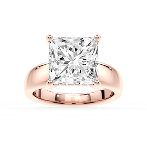 Gloria Princess Lab Grown Diamond Hidden Halo Engagement Ring