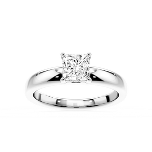 Gloria Princess Lab Grown Diamond Hidden Halo Engagement Ring