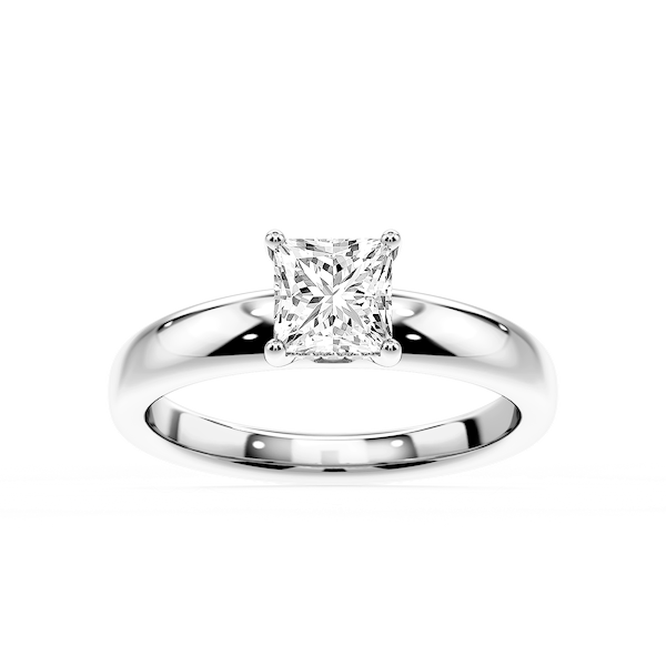 Gloria Princess Lab Grown Diamond Hidden Halo Engagement Ring
