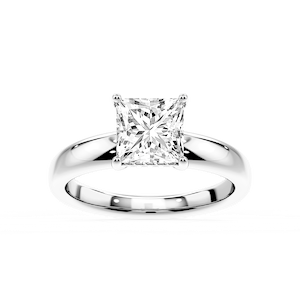 Gloria Princess Lab Grown Diamond Hidden Halo Engagement Ring