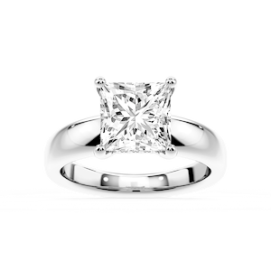 Gloria Princess Lab Grown Diamond Hidden Halo Engagement Ring