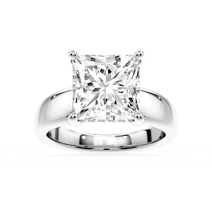 Gloria Princess Lab Grown Diamond Hidden Halo Engagement Ring