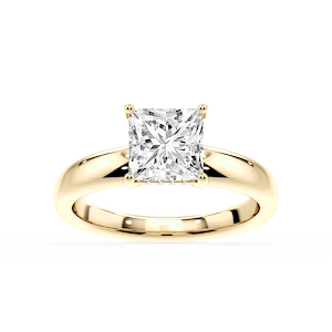 Gloria Princess Lab Grown Diamond Hidden Halo Engagement Ring