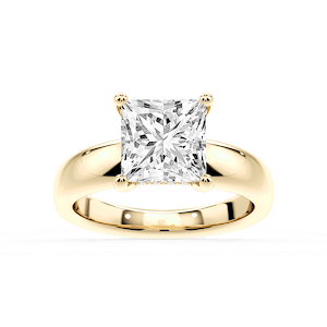 Gloria Princess Lab Grown Diamond Hidden Halo Engagement Ring