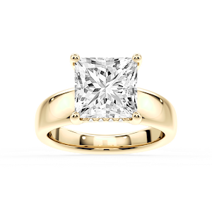 Gloria Princess Lab Grown Diamond Hidden Halo Engagement Ring