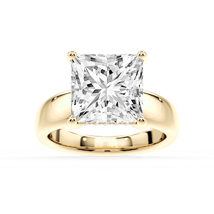 Gloria Princess Lab Grown Diamond Hidden Halo Engagement Ring