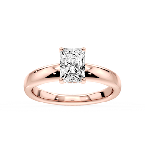 Gloria Radiant Lab Grown Diamond Hidden Halo Engagement Ring