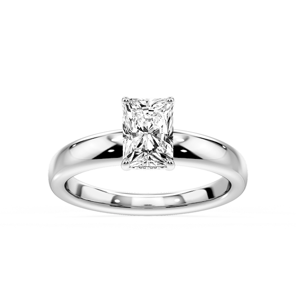 Gloria Radiant Lab Grown Diamond Hidden Halo Engagement Ring