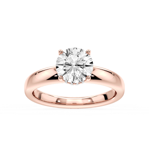 Gloria Round Lab Grown Diamond Hidden Halo Engagement Ring