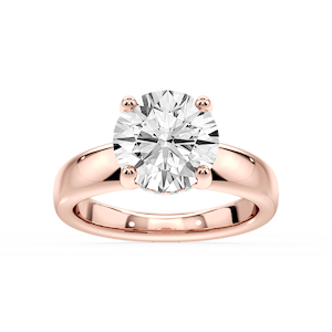 Gloria Round Lab Grown Diamond Hidden Halo Engagement Ring