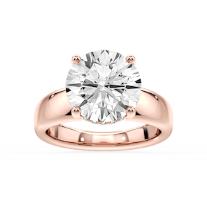Gloria Round Lab Grown Diamond Hidden Halo Engagement Ring