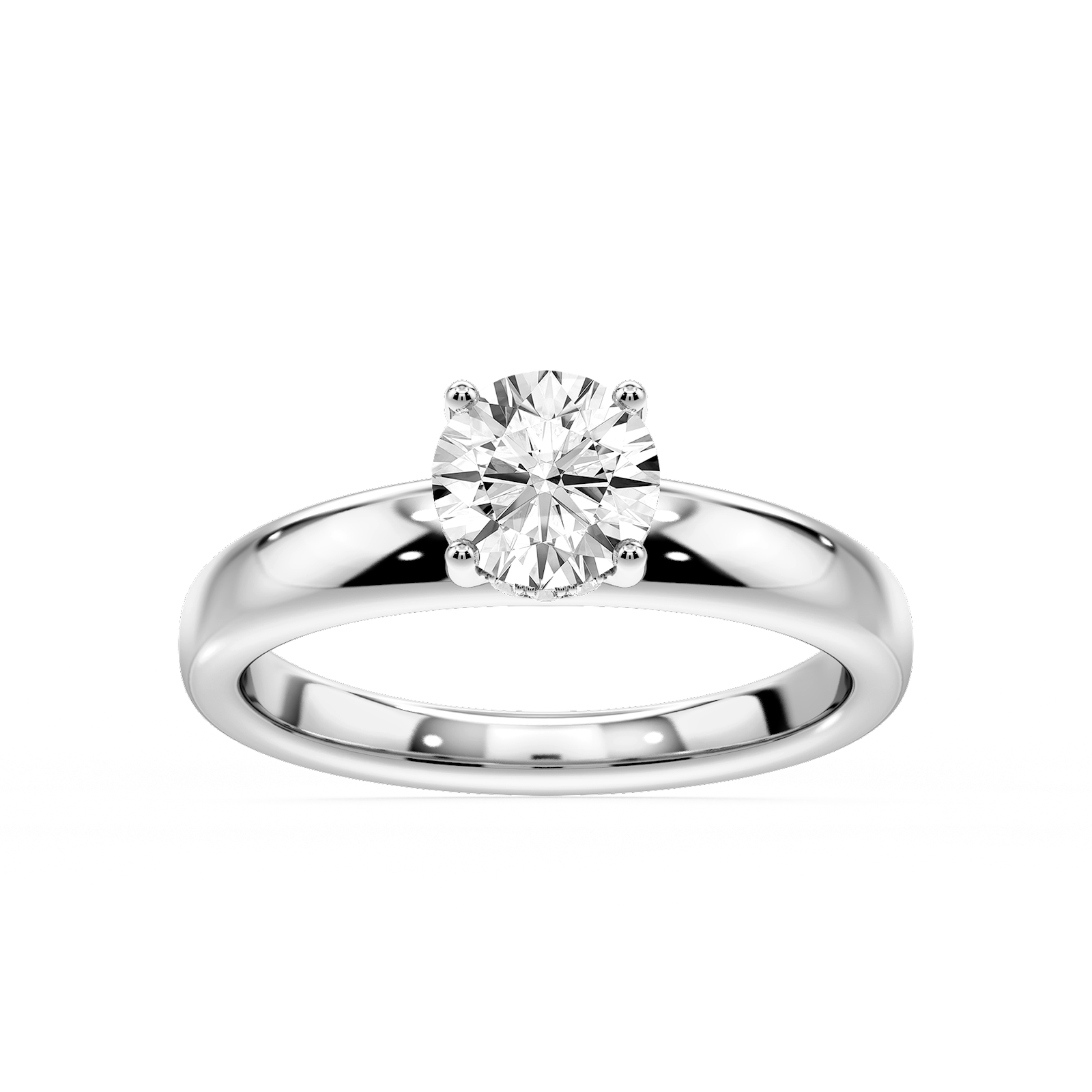 Gloria Round Lab Grown Diamond Hidden Halo Engagement Ring