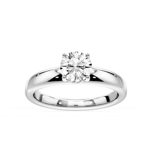 Gloria Round Lab Grown Diamond Hidden Halo Engagement Ring