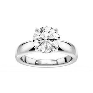Gloria Round Lab Grown Diamond Hidden Halo Engagement Ring
