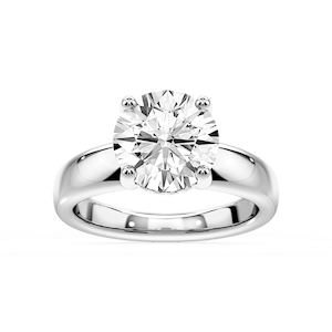 Gloria Round Lab Grown Diamond Hidden Halo Engagement Ring