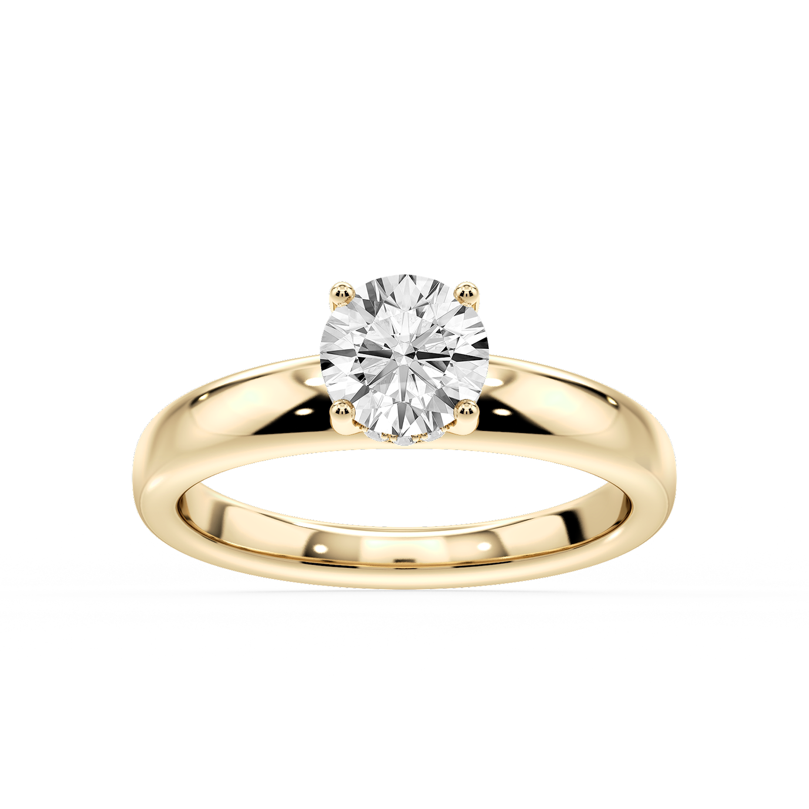 Gloria Round Lab Grown Diamond Hidden Halo Engagement Ring