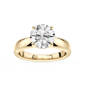 Gloria Round Lab Grown Diamond Hidden Halo Engagement Ring