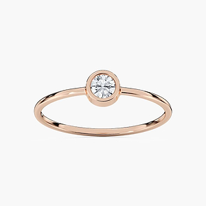 Aaron 1/8 ct Round Lab Grown Diamond Bezel Set Stackable Band
