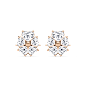 3 ctw Lab Grown Diamond Lucky Heart Stud Earrings