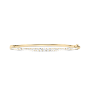 1 ctw Round Lab Grown Diamond Graduated Bangle Bracelet - 7.5 Inches