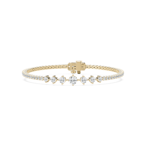 3 ³⁄₄ ctw Round Lab Grown Diamond Graduated Tennis Bracelet  - 7 Inches
