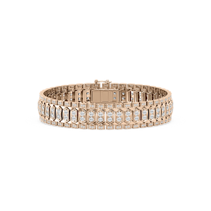 7 ctw Round Lab Grown Diamond Grand Pave Cluster Bracelet  - 8 Inches