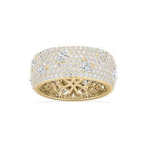 Samantha 3 ⅓ ctw Mixed Shape Lab Grown Diamond Grand Pave Dome Eternity Band