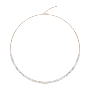 5 ctw Round Lab Grown Diamond Half Tennis Necklace - 18 Inches
