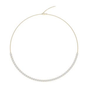 5 ctw Round Lab Grown Diamond Half Tennis Necklace - 18 Inches