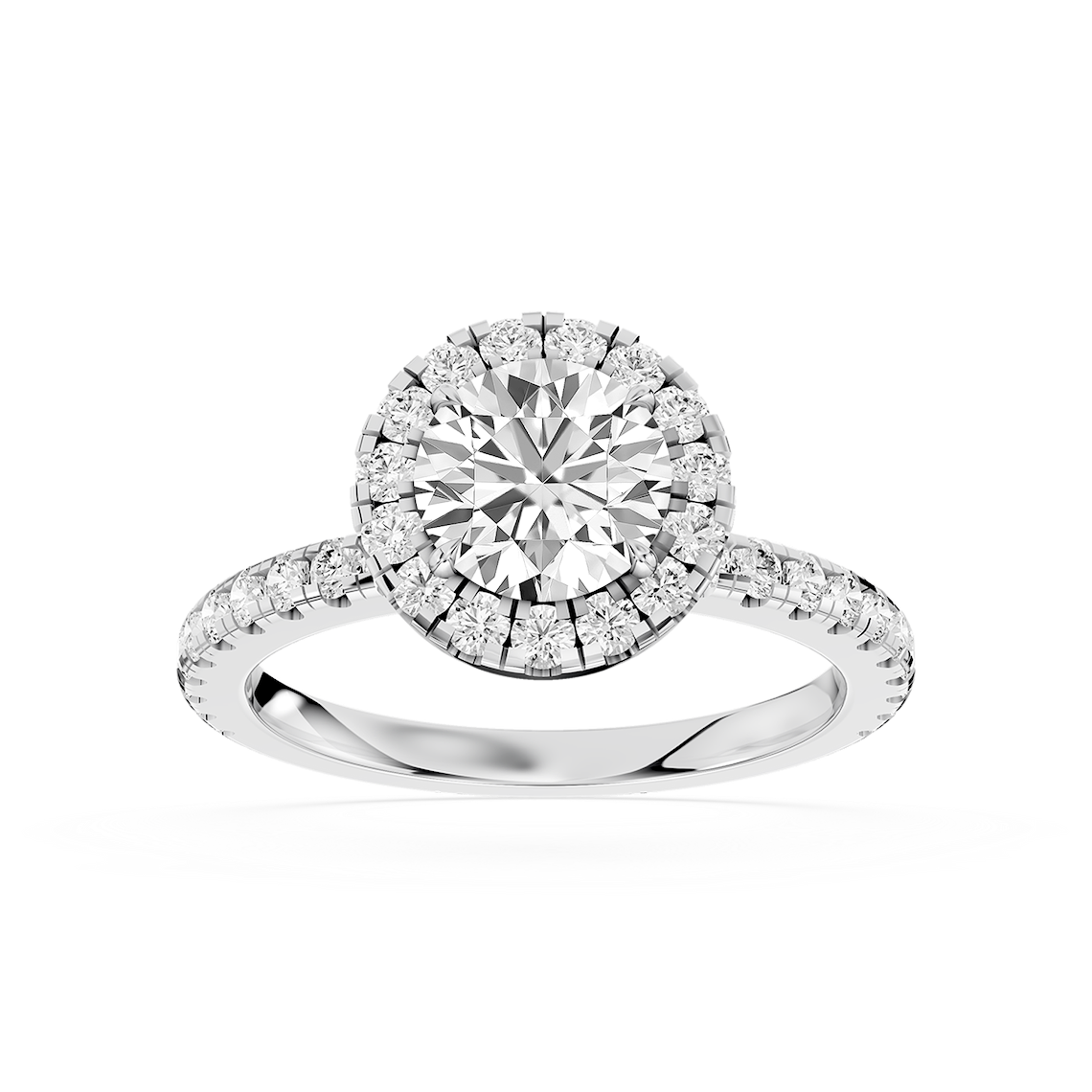 Hannah 1 ½ ctw Round Lab Grown Diamond Dream Halo Engagement Ring