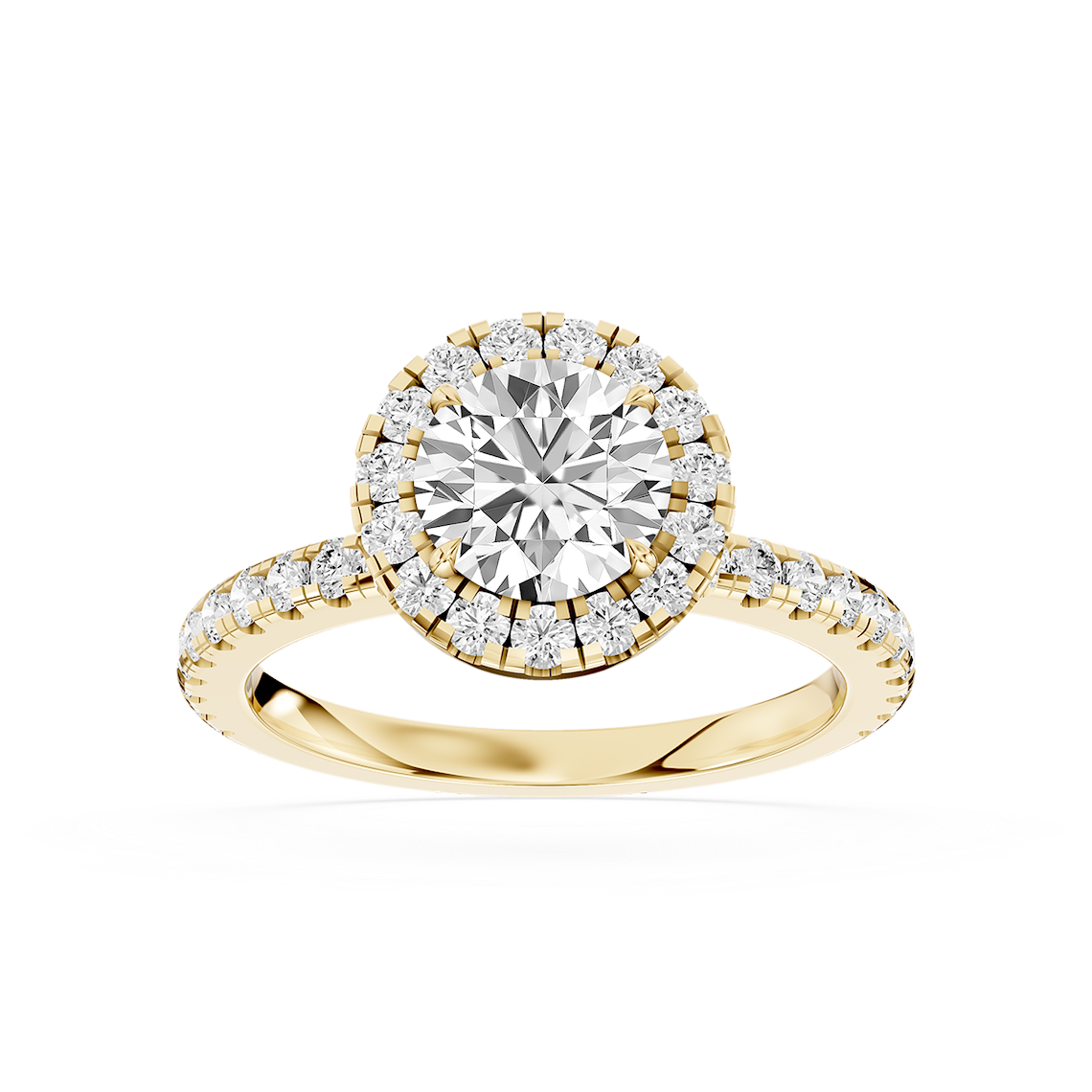 Hannah 1 ½ ctw Round Lab Grown Diamond Dream Halo Engagement Ring