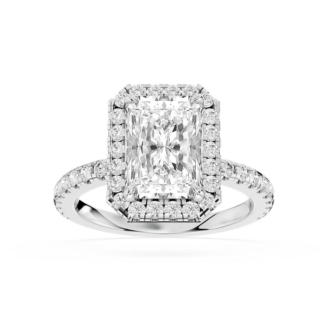 Hannah 2 ⅝ ctw Radiant Lab Grown Diamond Dream Halo Engagement Ring