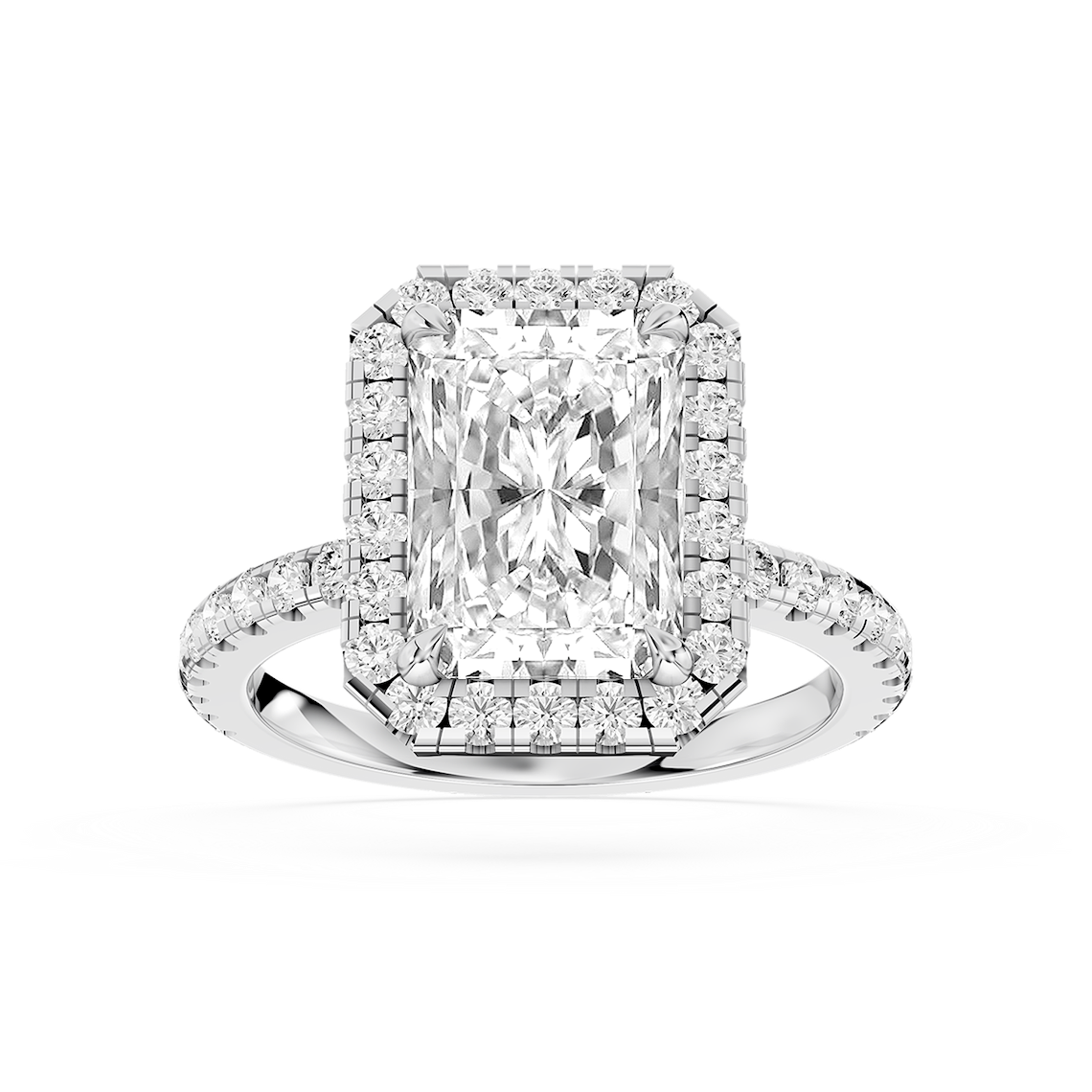 Hannah 3 ⅛ ctw Radiant Lab Grown Diamond Dream Halo Engagement Ring