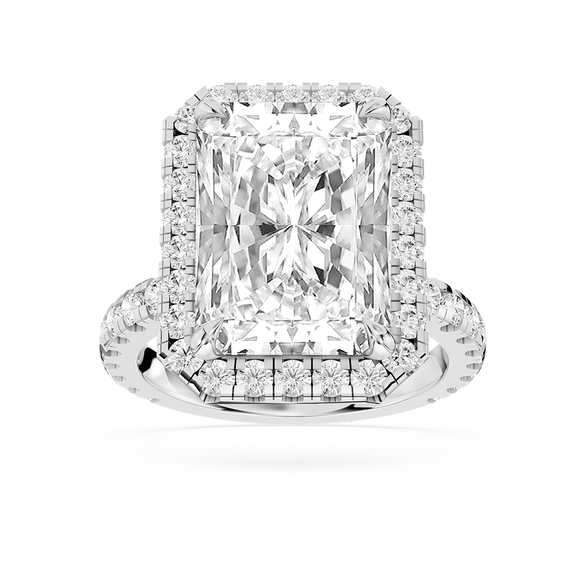 Hannah 7 ⅕ ctw Radiant Lab Grown Diamond Dream Halo Engagement Ring