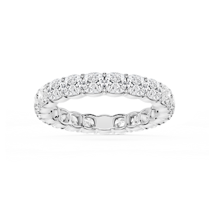 Harlow Cushion Lab Grown Diamond Shared Prong Eternity Band