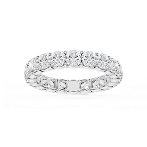 Harlow Cushion Lab Grown Diamond Shared Prong Eternity Band