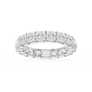 Harlow Cushion Lab Grown Diamond Shared Prong Eternity Band