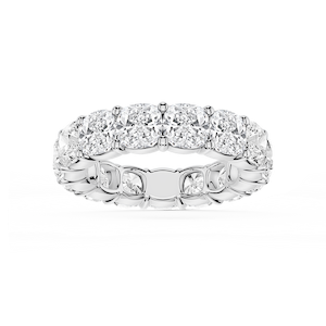 Harlow Cushion Lab Grown Diamond Shared Prong Eternity Band