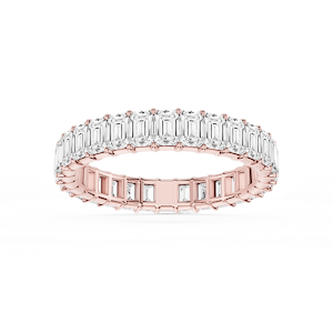 Harlow Emerald Lab Grown Diamond Shared Prong Eternity Band