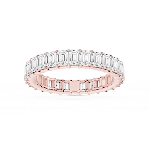 Harlow Emerald Lab Grown Diamond Shared Prong Eternity Band