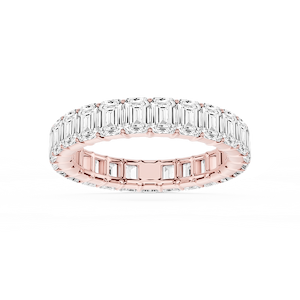 Harlow Emerald Lab Grown Diamond Shared Prong Eternity Band