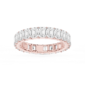 Harlow Emerald Lab Grown Diamond Shared Prong Eternity Band