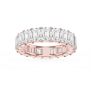 Harlow Emerald Lab Grown Diamond Shared Prong Eternity Band