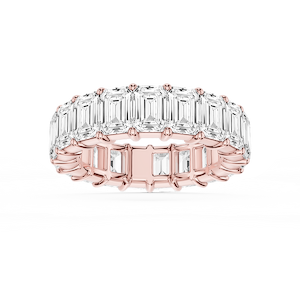 Harlow Emerald Lab Grown Diamond Shared Prong Eternity Band