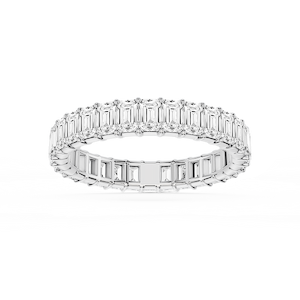 Harlow Emerald Lab Grown Diamond Shared Prong Eternity Band