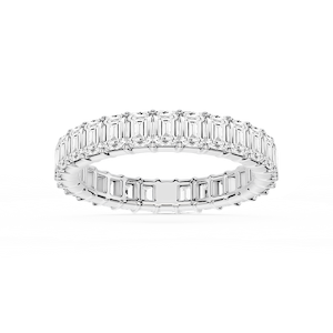 Harlow Emerald Lab Grown Diamond Shared Prong Eternity Band