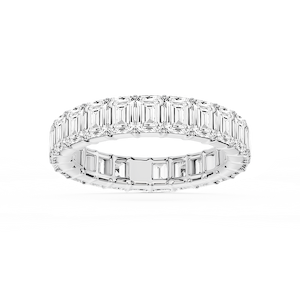 Harlow Emerald Lab Grown Diamond Shared Prong Eternity Band